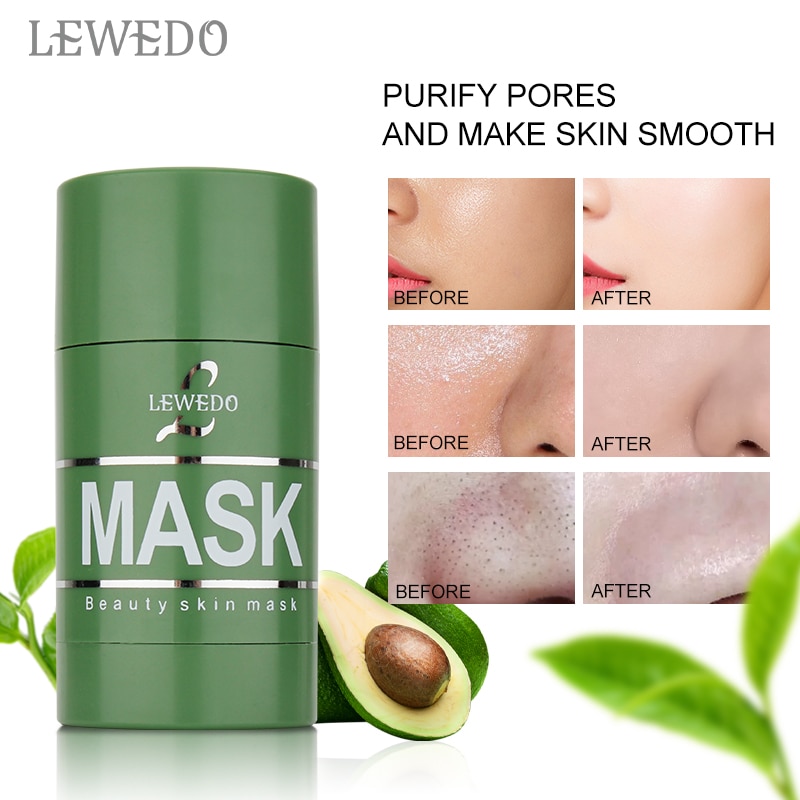 LEWEDO-Deep-Cleansing-Green-Stick-Green-Tea-Stick-Mask-Purifying-Clay-Stick-Facial-Mask-Oil-Control LEWEDO-Deep-Cleansing-Green-Stick-Green-Tea-Stick-Mask-Purifying-Clay-Stick-Facial-Mask-Oil-Control